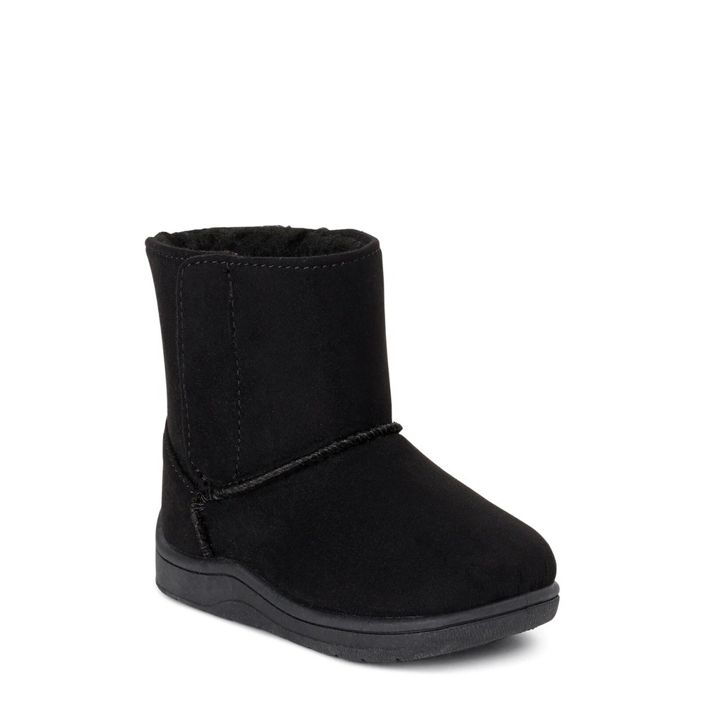 Wonder Nation Girls Infants Faux Shearling Boots Size 2 Black